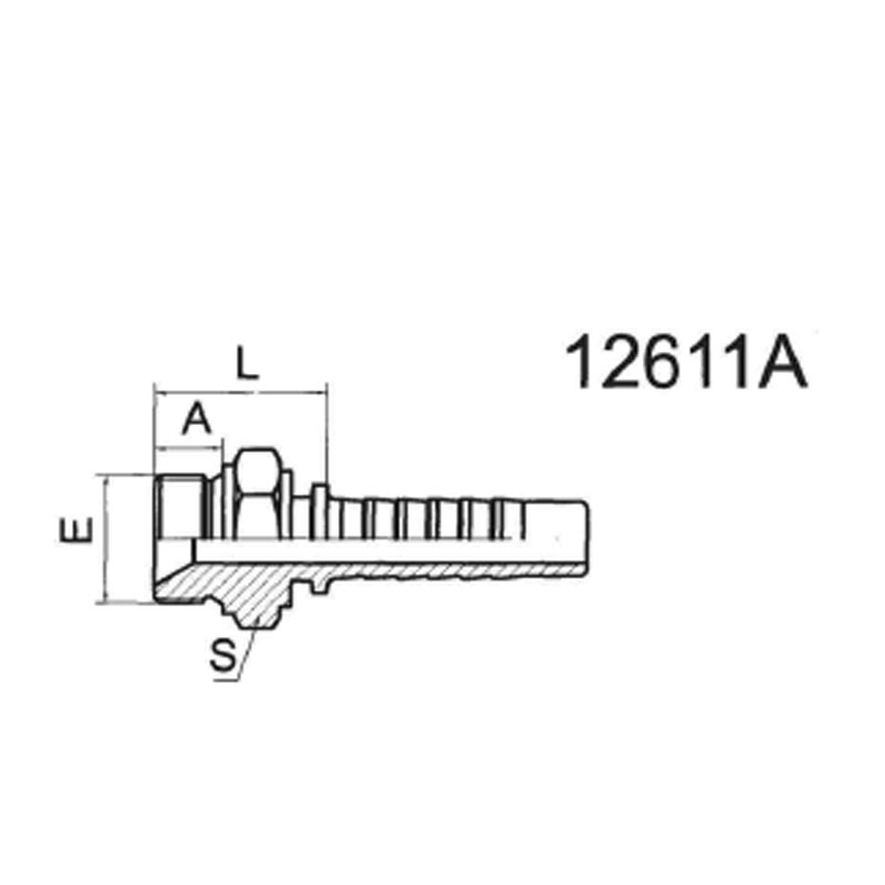 BSP MALE 60°CONE SEAT WITH BONDED SEAL FOR SPIRAL HOSE