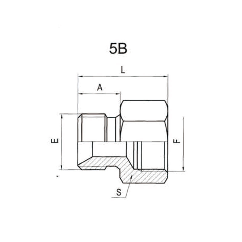 BSP MALE DOUBLE USE FOR 60°SEAL OR BONDED SEAL/BAP FEMLE