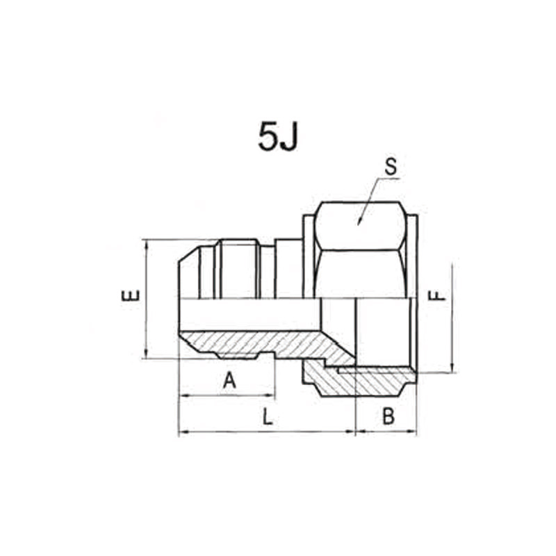 JIC MALE 74°CONE /FEMALE 74°SEAT