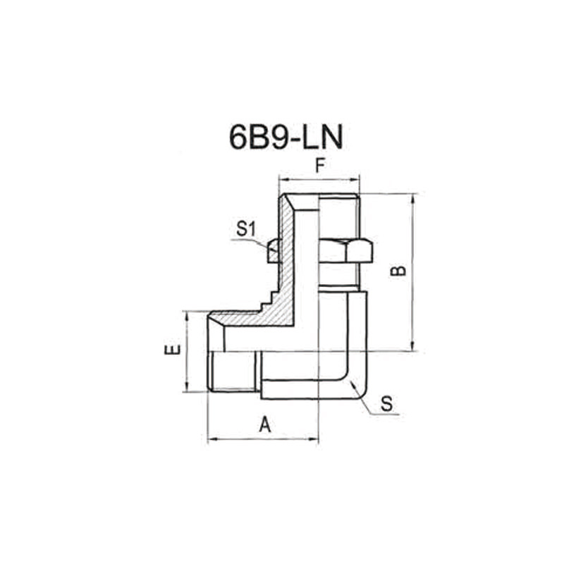 90°BPS MALE 60°SEAT BULKHEAD