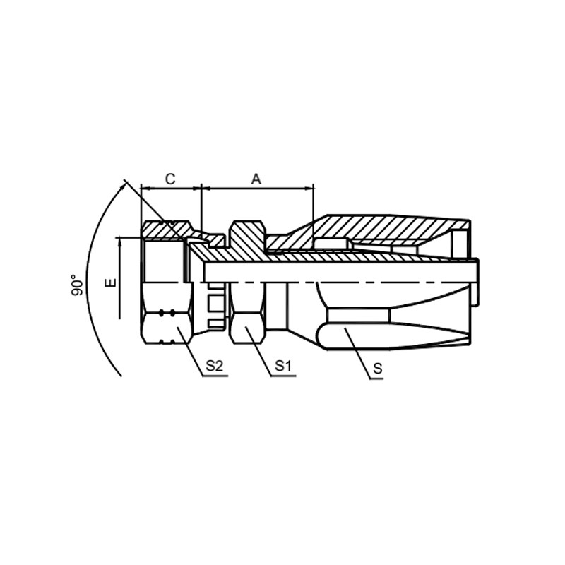 SAE FEMALE 90° CONE SEAT SAE J513